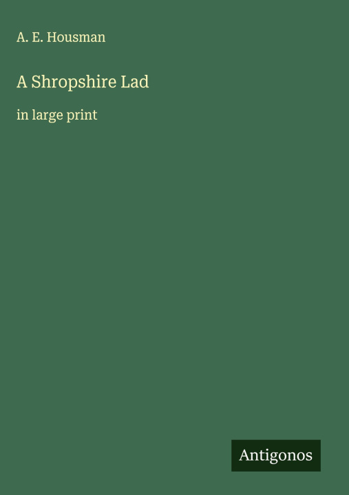 Kniha A Shropshire Lad 