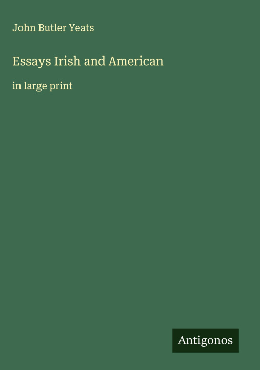 Libro Essays Irish and American 