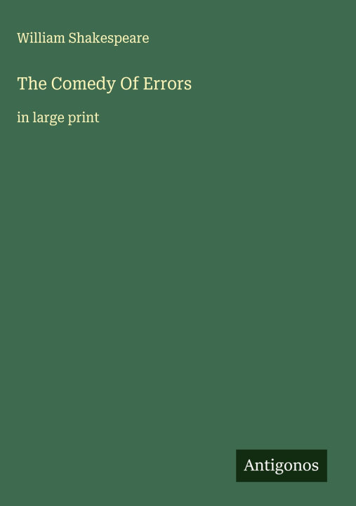Kniha The Comedy Of Errors 