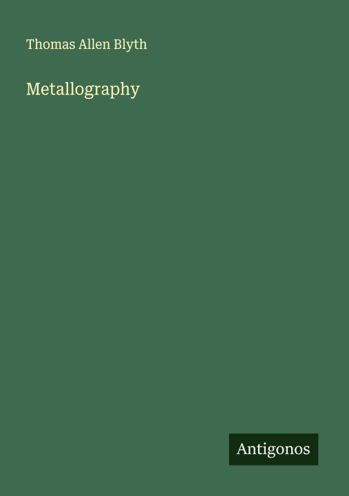 Kniha Metallography 