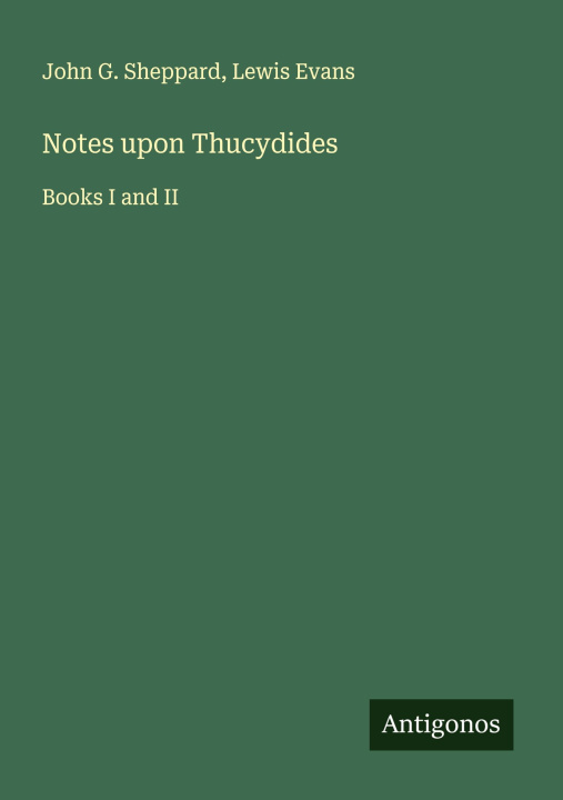 Kniha Notes upon Thucydides Lewis Evans