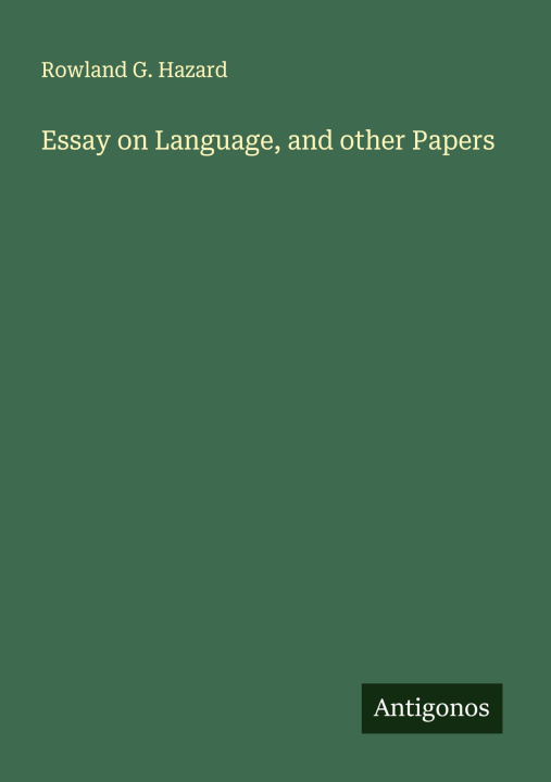 Kniha Essay on Language, and other Papers 