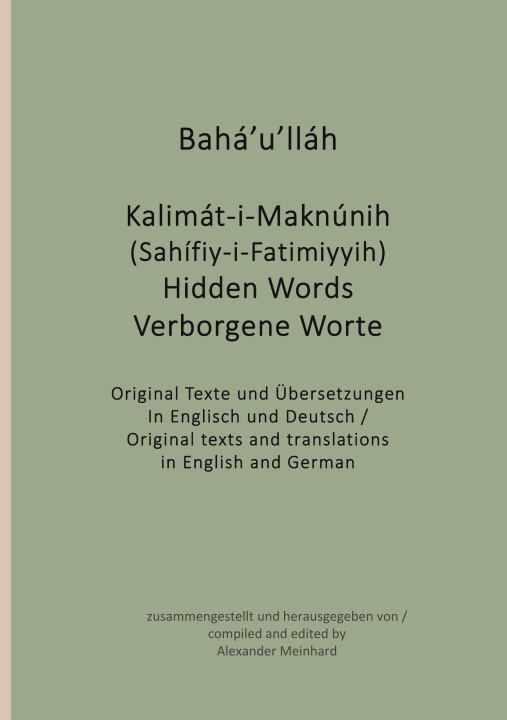 Kniha Verborgene Worte - Hidden Words Alexander Meinhard