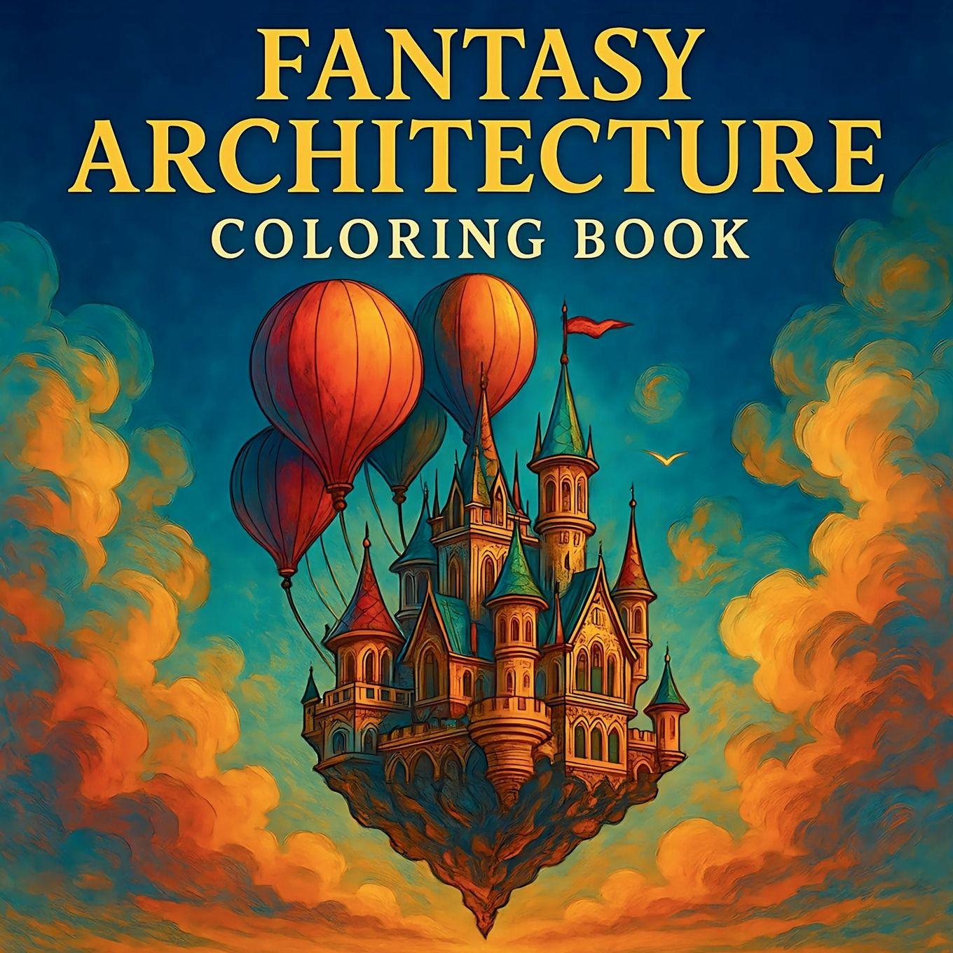 Kniha Fantasy Architecture Coloring Book 