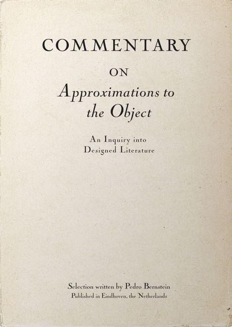Kniha Commentary on "Approximations to the Object" Pedro Bernstein