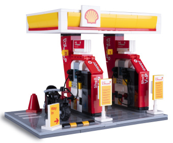 Hra/Hračka CaDA Shell Tankstelle Bricks 