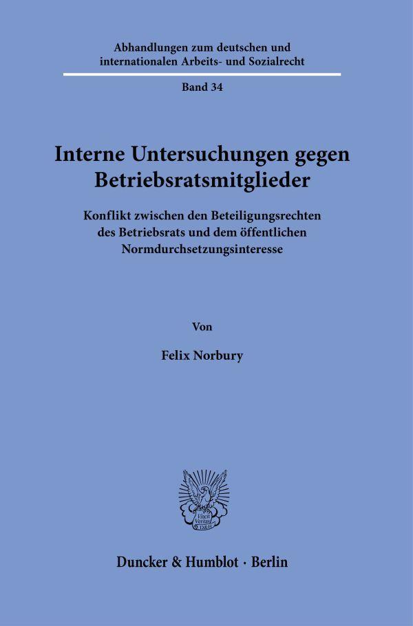 Libro Interne Untersuchungen gegen Betriebsratsmitglieder Felix Norbury