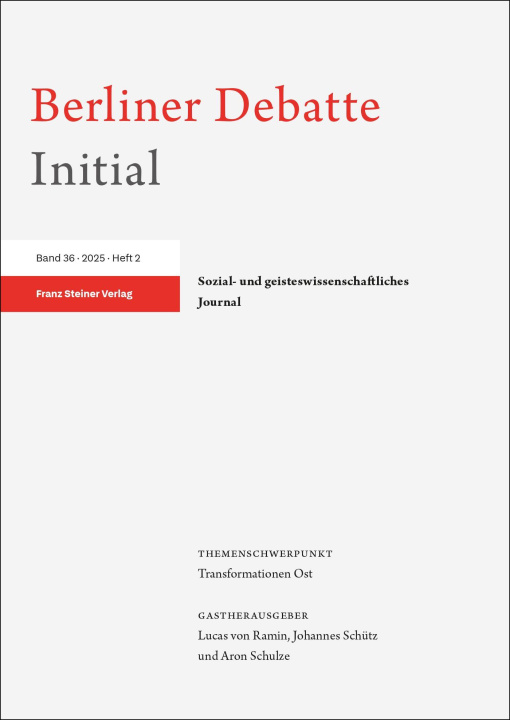 Kniha Berliner Debatte Initial 36 (2025) 2 Berliner Debatte Initial e.V.