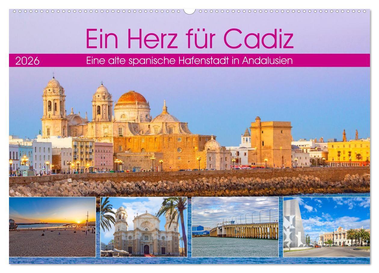 Kalendár/Diár Ein Herz für Cadiz (Wandkalender 2026 DIN A2 quer), CALVENDO Monatskalender Calvendo
