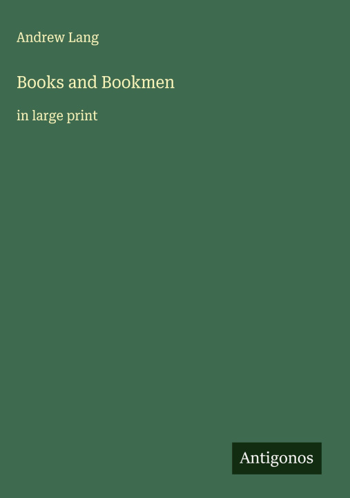 Kniha Books and Bookmen 