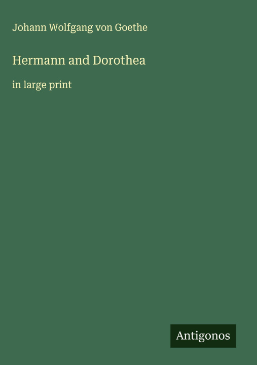 Kniha Hermann and Dorothea 