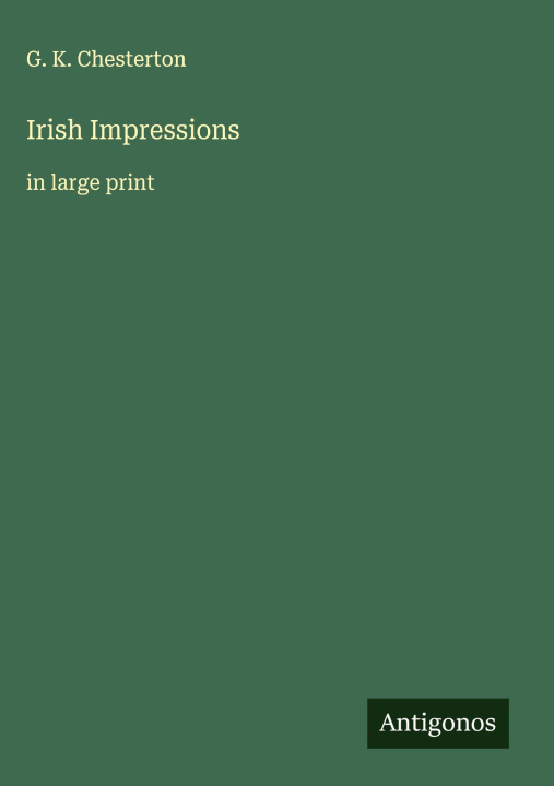 Knjiga Irish Impressions 
