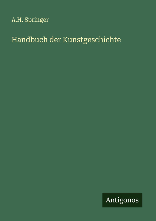 Kniha Handbuch der Kunstgeschichte 