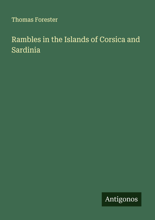 Libro Rambles in the Islands of Corsica and Sardinia 
