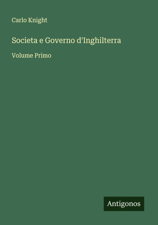 Libro Societa e Governo d'Inghilterra 