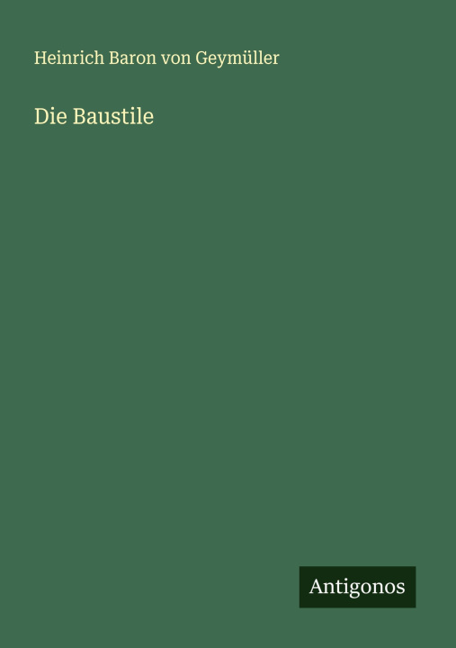 Kniha Die Baustile 