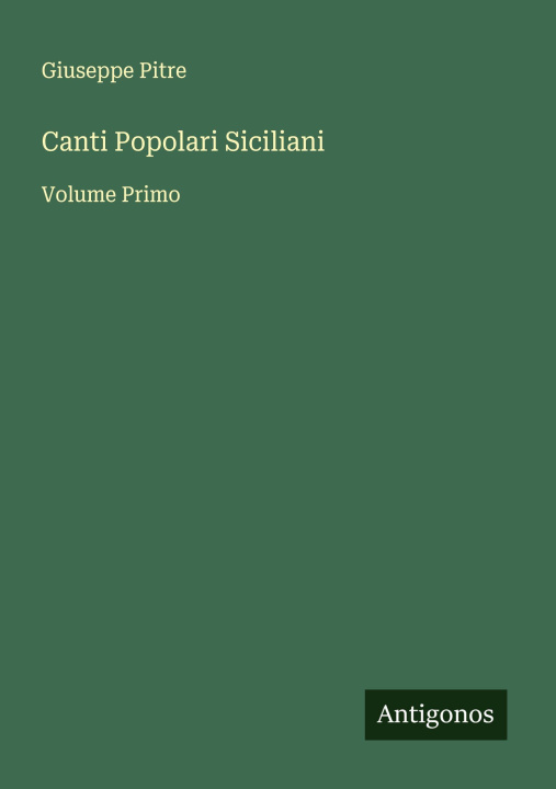 Kniha Canti Popolari Siciliani 