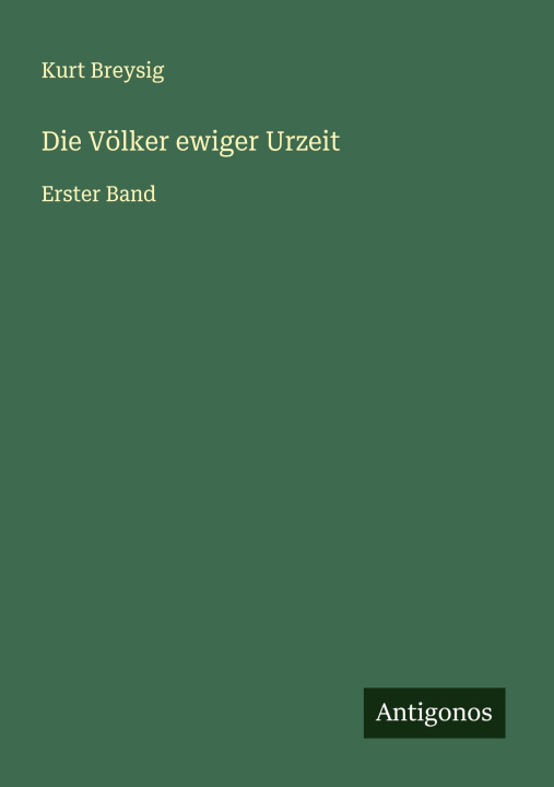 Kniha Die Völker ewiger Urzeit 
