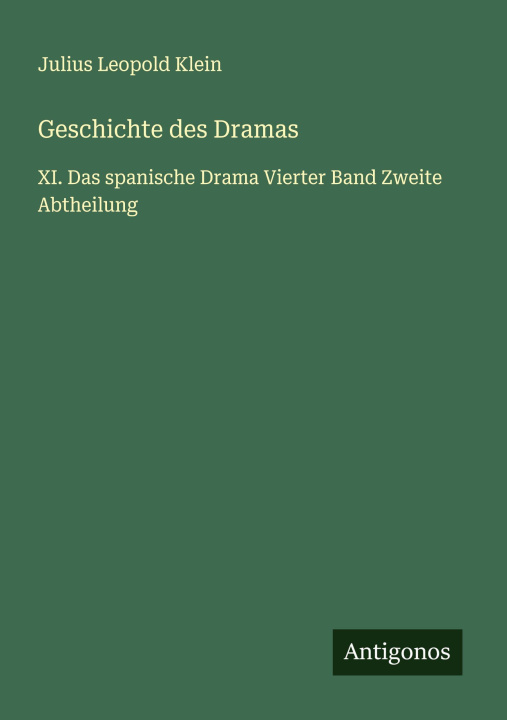 Kniha Geschichte des Dramas 
