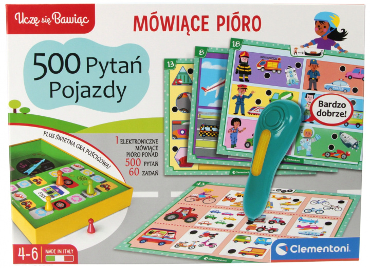 Kniha Mówiące pióro 500 pytań. Pojazdy 