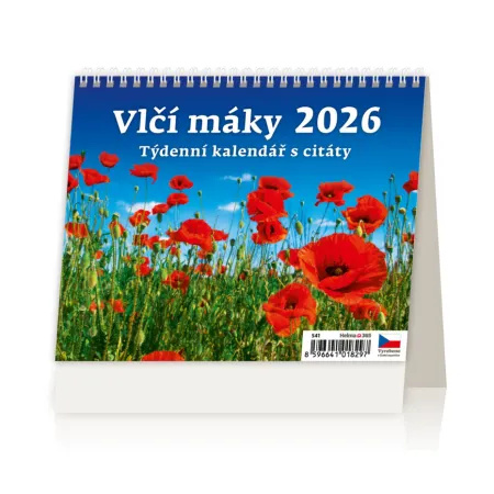 Libro Kalendář stolní 2026 - Vlčí máky 