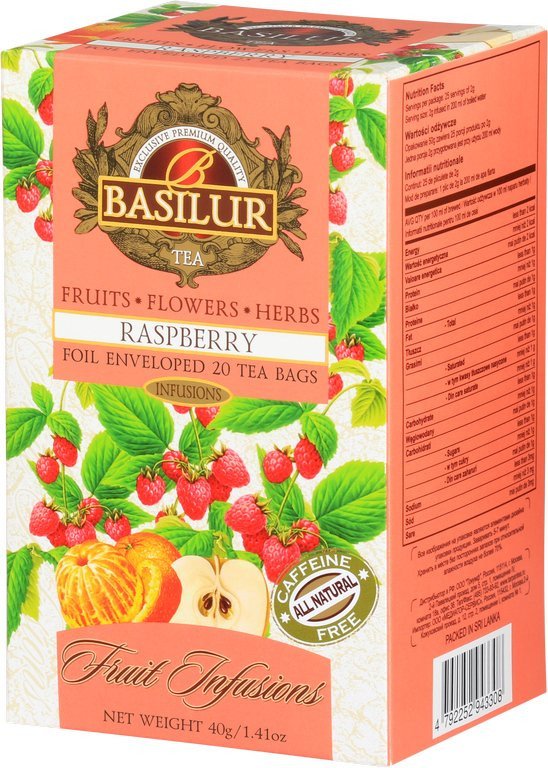 Kniha BASILUR Fruit Raspberry přebal 20x2g 