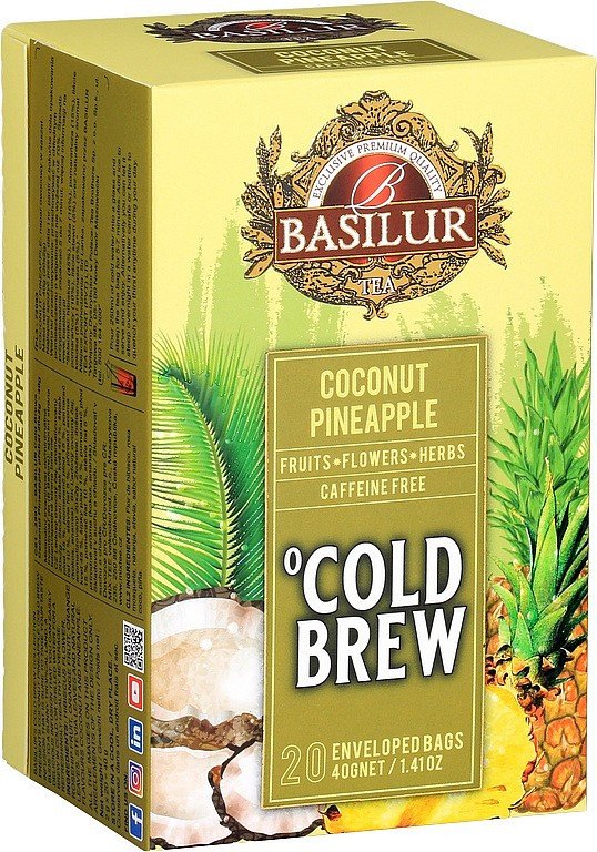 Kniha BASILUR Cold Brew Coconut Pineapple přebal 20x2g 