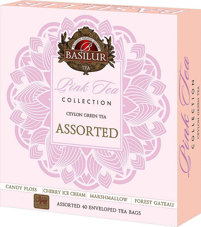 Artículos de papelería BASILUR Gift Pink Tea Assorted přebal 40 gastro sáčků 