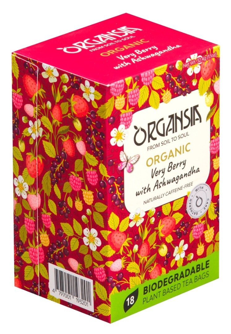 Papier- und Schreibwaren ORGANSIA BIO Very Berry with Ashwagandha přebal 18x1,8g 