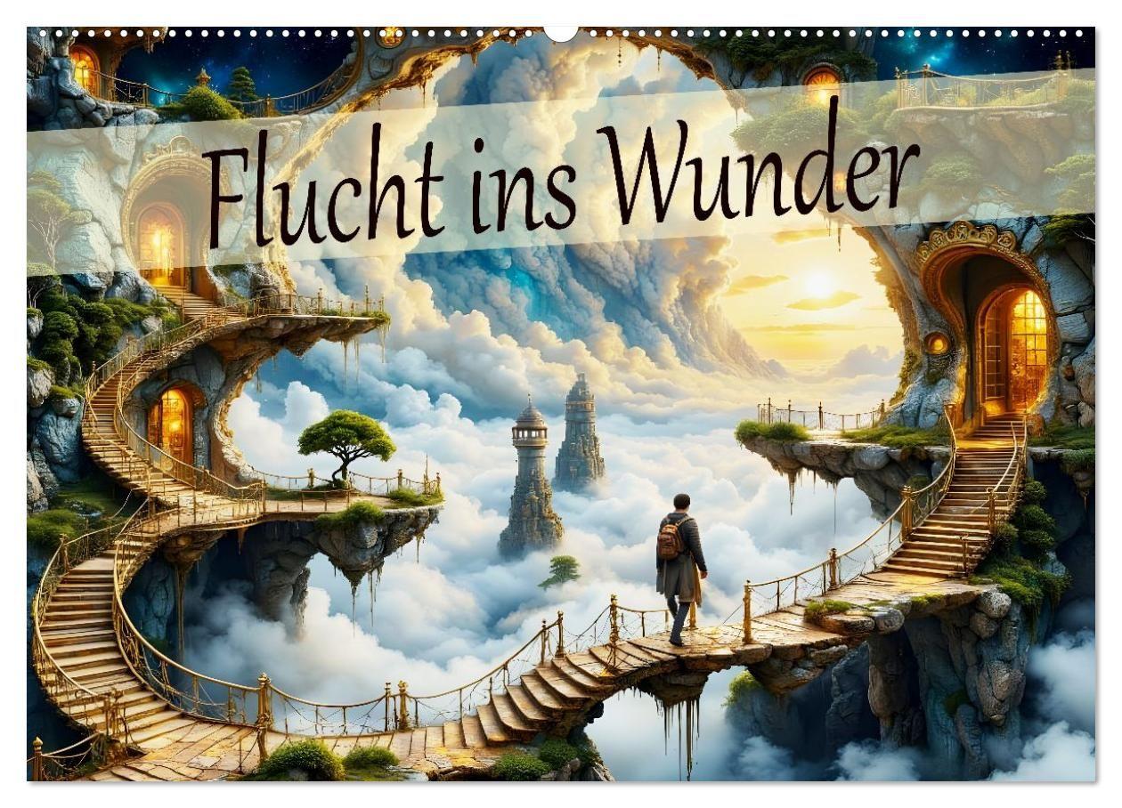 Kalendár/Diár Flucht ins Wunder (Wandkalender 2026 DIN A2 quer), CALVENDO Monatskalender Calvendo