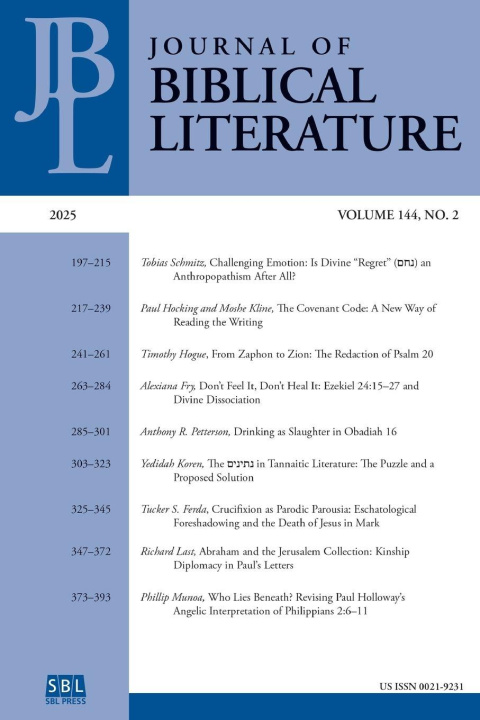 Libro Journal of Biblical Literature 144.2 (2025) Susan E. Hylen