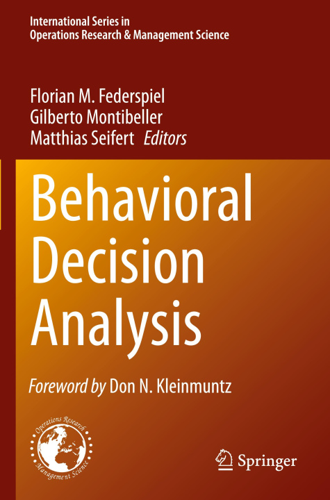 Kniha Behavioral Decision Analysis Gilberto Montibeller