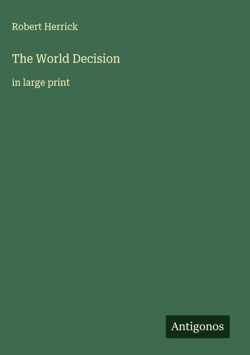 Kniha The World Decision 