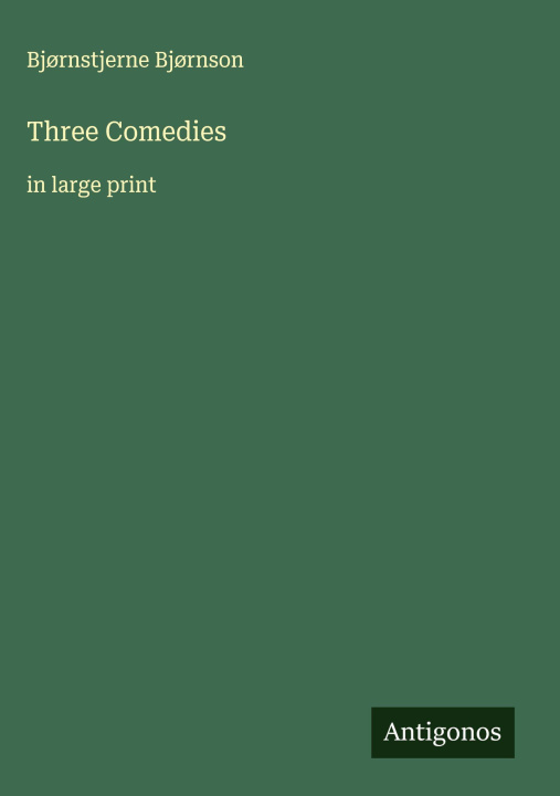 Kniha Three Comedies 