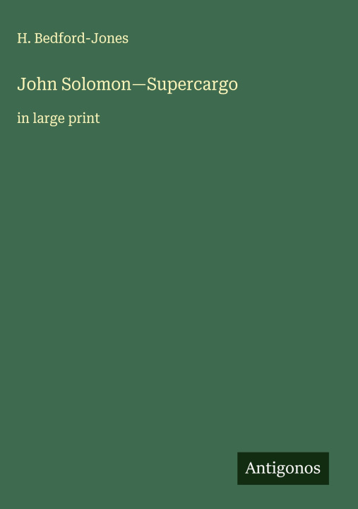 Kniha John Solomon-Supercargo 
