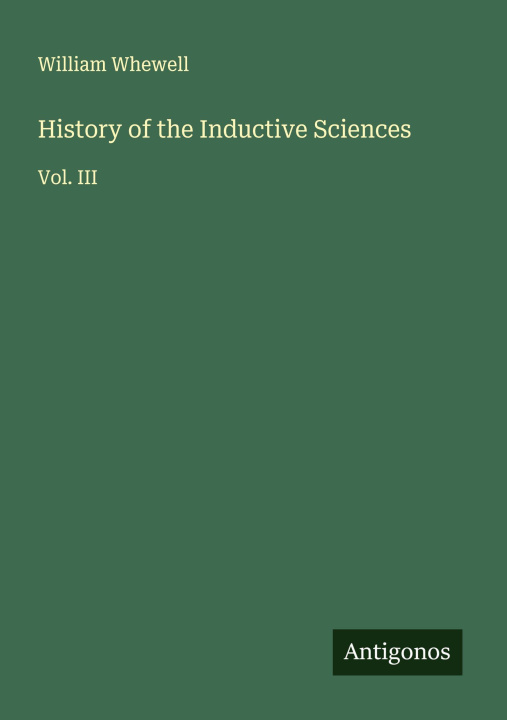 Kniha History of the Inductive Sciences 