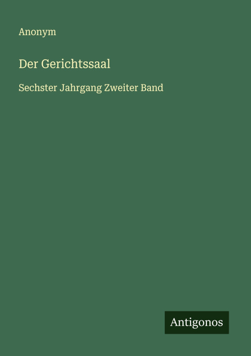 Kniha Der Gerichtssaal 