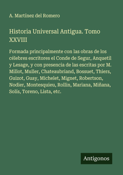 Kniha Historia Universal Antigua. Tomo XXVIII 