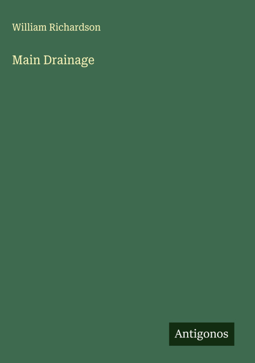 Kniha Main Drainage 