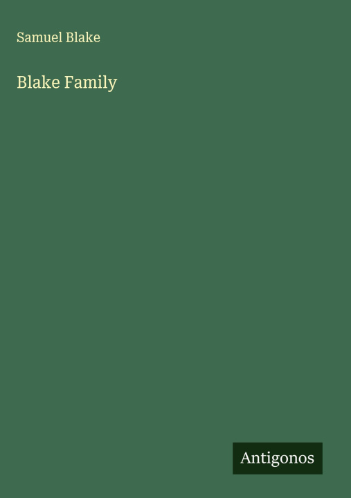 Kniha Blake Family 