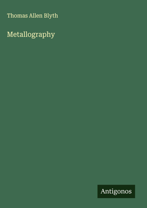 Kniha Metallography 