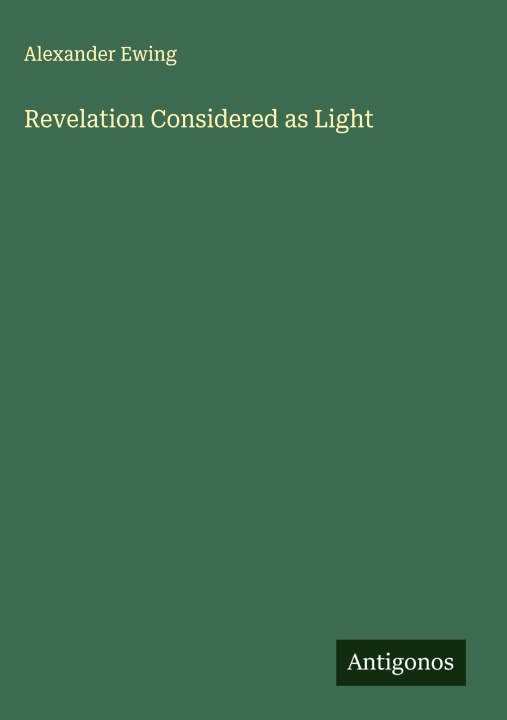 Kniha Revelation Considered as Light 