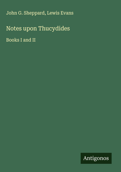 Kniha Notes upon Thucydides Lewis Evans