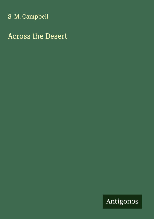Knjiga Across the Desert 