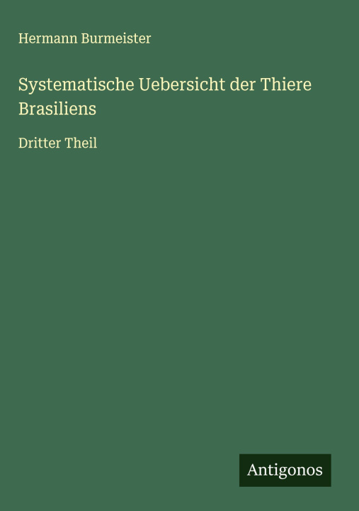 Knjiga Systematische Uebersicht der Thiere Brasiliens 