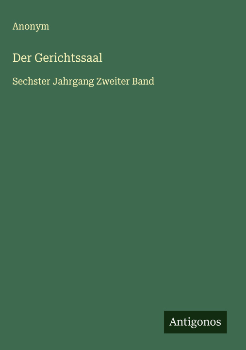 Kniha Der Gerichtssaal 