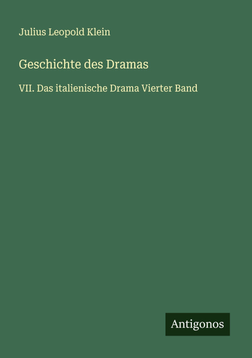 Kniha Geschichte des Dramas 