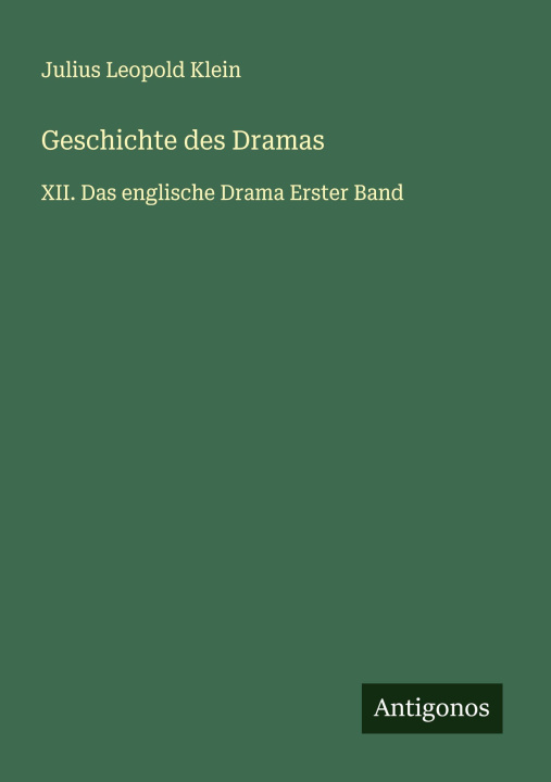 Kniha Geschichte des Dramas 