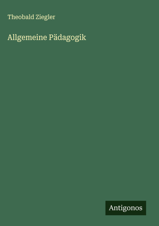 Kniha Allgemeine Pädagogik 