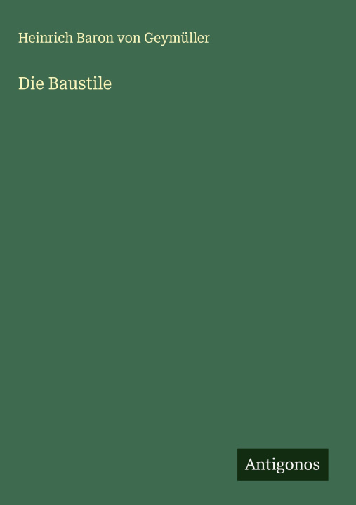 Kniha Die Baustile 
